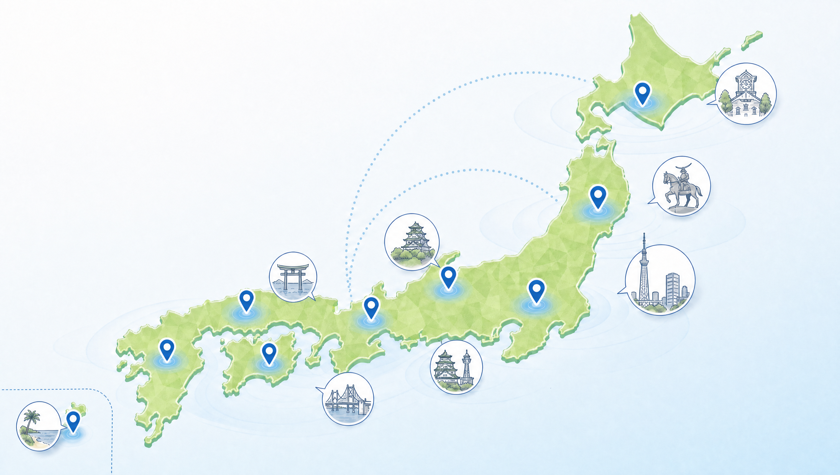 日本全国でのAIブートキャンプ開催マップ