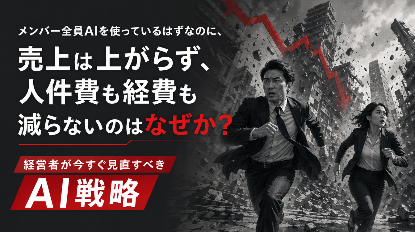 コラム『メンバー全員AIを使っているはずなのに、売上は上がらず、人件費も経費も減らないのはなぜか？経営者が今すぐ見直すべきAI戦略』
